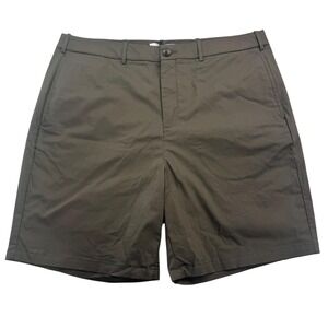 Hill City Shorts Mens 38 Brown Tech Chino Stretch Water Repellent 9 Inseam New